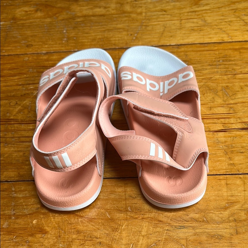 Adidas Women's Pink Neoprene Slides - Picture 3 of 6